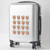 Sticker Visage de Trump Drôle Visage Donald Trump  (Sur valise)