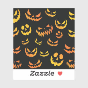 Sticker Visage du Citrouille Jack-o'-lantern
