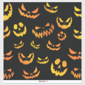 Sticker Visage du Citrouille Jack-o'-lantern (Feuille)