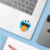 Sticker Visage du cookie (Ordinateur portable avec iPhone)