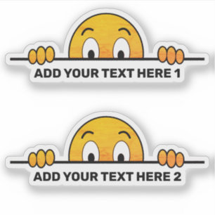 Sticker Visage du dessin de Pékin Contour texte personnal