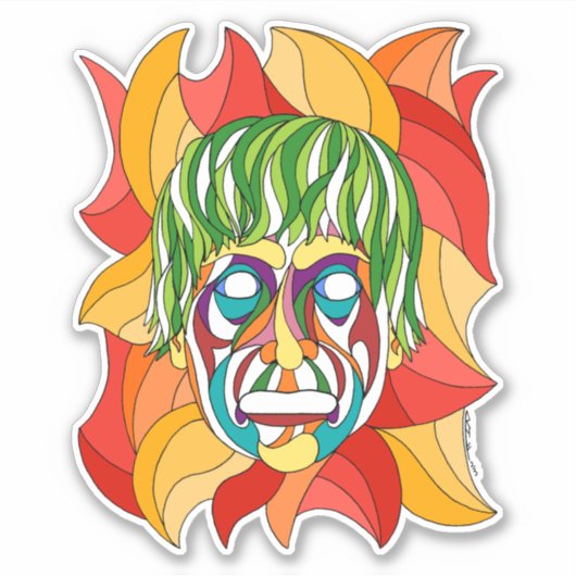 Sticker Visage Grimace (Devant)