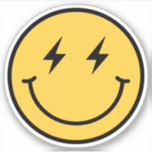 Sticker Visage Joyeux Rétro (Devant)