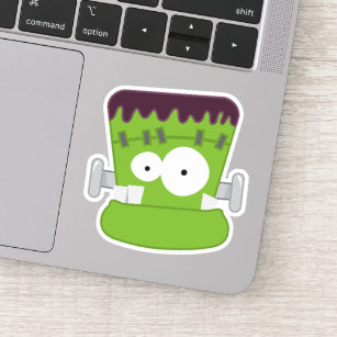 Sticker Visage maladroit du monstre de Frankenstein idiot