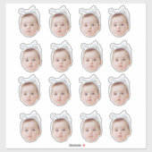 Sticker visage personnalisé confetti photo confetti annive (Feuille)