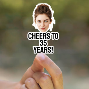 Sticker Visage personnalisé Personnalisé Fête d'anniversai