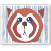 Sticker visage raccoon (Devant)