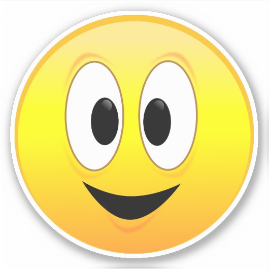 Sticker Visage souriant heureux (Devant)