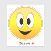 Sticker Visage souriant heureux (Feuille)