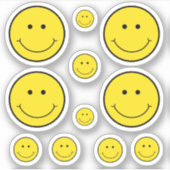 Sticker Visage souriant jaune (Devant)
