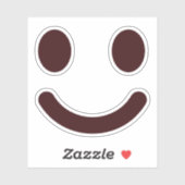 Sticker Visage Sourire Mignon Classique (Feuille)