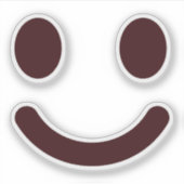 Sticker Visage Sourire Mignon Classique (Devant)