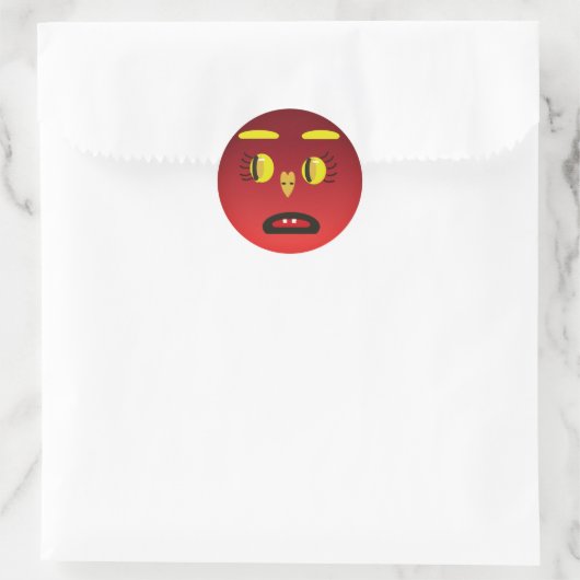 Sticker Visage Triste Jaune (Sac)