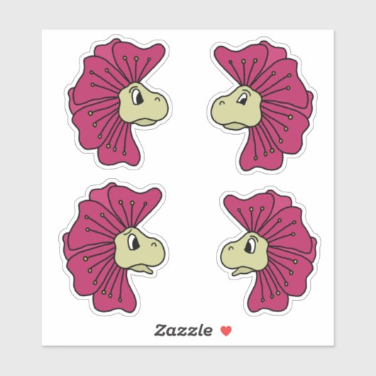 Sticker Visages des expressions de fleurs (Feuille)