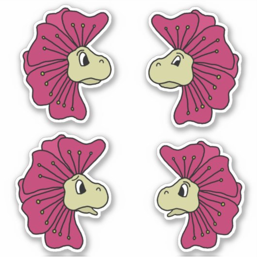 Sticker Visages des expressions de fleurs (Devant)