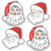 Sticker Visages Père Noël classiques et modernes (Devant)