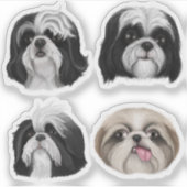 Sticker Visages Shih Tzu (Devant)