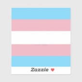 Sticker Visibilité du drapeau de fierté transgenre de Slip (Feuille)