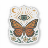 Sticker Vision mystique des papillons (Devant)