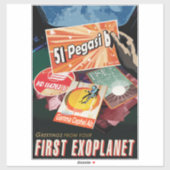 Sticker Visit First Exoplanet Found Outside Solar System  (Feuille)