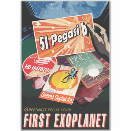 Sticker Visit First Exoplanet Found Outside Solar System  (Devant)