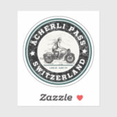 Sticker Visite en moto du col d'Ächerli (Feuille)