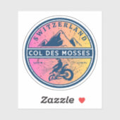 Sticker Visite en moto du Col des Mosses alpes suisses (Feuille)