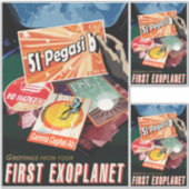 Sticker Visitez La Première Exoplanète Trouvée À L'Extérie (Devant)