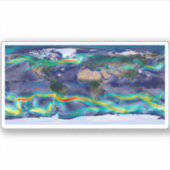 Sticker Visualisation Des Vents Mondiaux. (Devant)