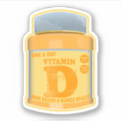 Sticker Vitamine D capsules santé et bien-être (Devant)