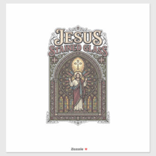 Sticker Vitraux de Jésus Vitraux de Jésus Cathédrale 