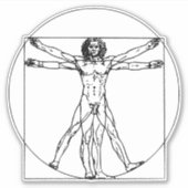 Sticker Vitruvian Man : Embrassez la sagesse intemporelle (Devant)