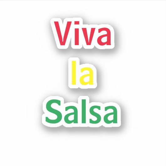 Sticker viva la salsa (Devant)