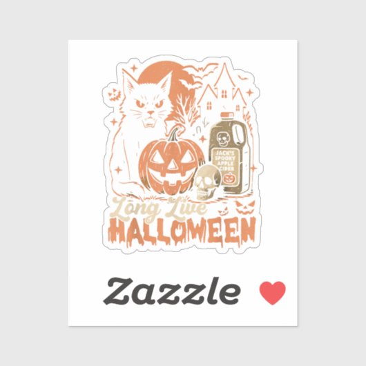 Sticker Vive Halloween (Feuille)