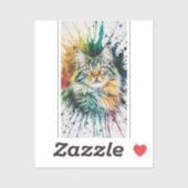 Sticker Vivid Filigrana Maine Coon Papier peint (Feuille)