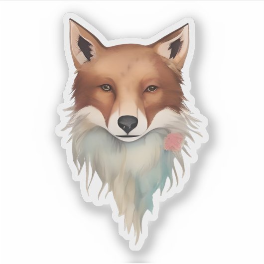 Sticker Vivid Fox Portrait - Majestic Forest Guardian (Devant)