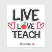 Sticker Vivre, amour, enseigner (Feuille)