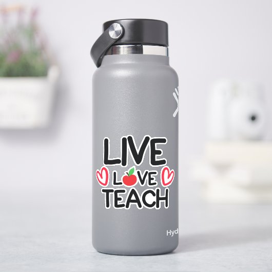 Sticker Vivre, amour, enseigner (HydroFlask)