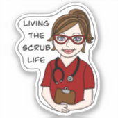 Sticker Vivre la vie de l'épouvantail | Humour professionn (Recto)