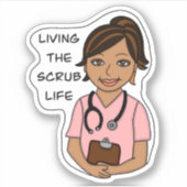 Sticker Vivre la vie de l'épouvantail | Humour professionn (Devant)