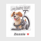 Sticker Vivre Respiration Vacuum Chien (Feuille)