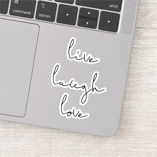 Sticker Vivre rire amour (Détail)
