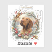 Sticker Vizsla Christmas  (Feuille)