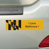 Sticker Vlag van Baltimore, Maryland, VS. (Op auto)