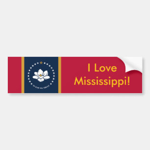 Sticker Vlag van Mississippi State, VS