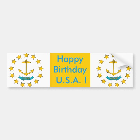 Sticker vlag van Rhode Island (Voorkant)