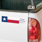 Sticker Vlag van Texas, Happy Birthday VS! (Op Truck)