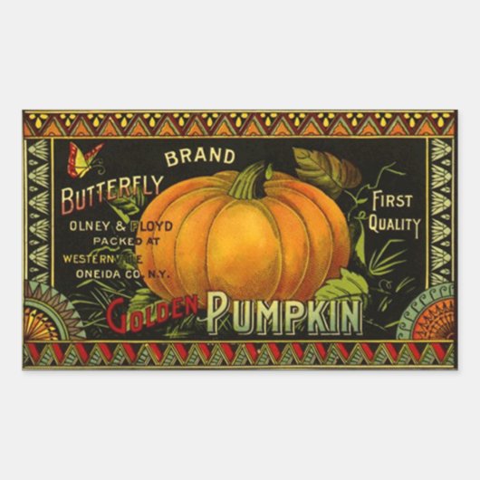 Sticker vlinder merk pompoen can-label (Voorkant)