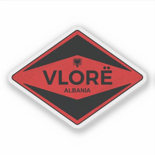 Sticker Vlorë Albanie Vintage (Devant)
