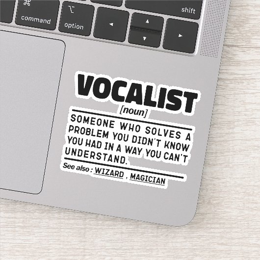 Sticker Vocaliste Noun Définition Interprète vocal Drôle (Détail)
